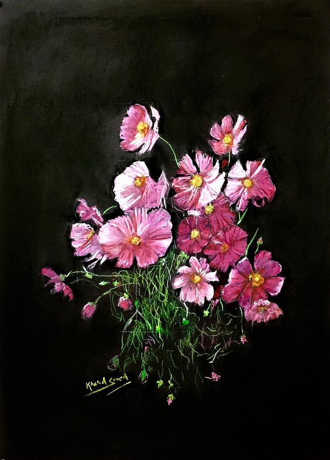 Flower Pastel - Shades of cosmos by Khalid Saeed