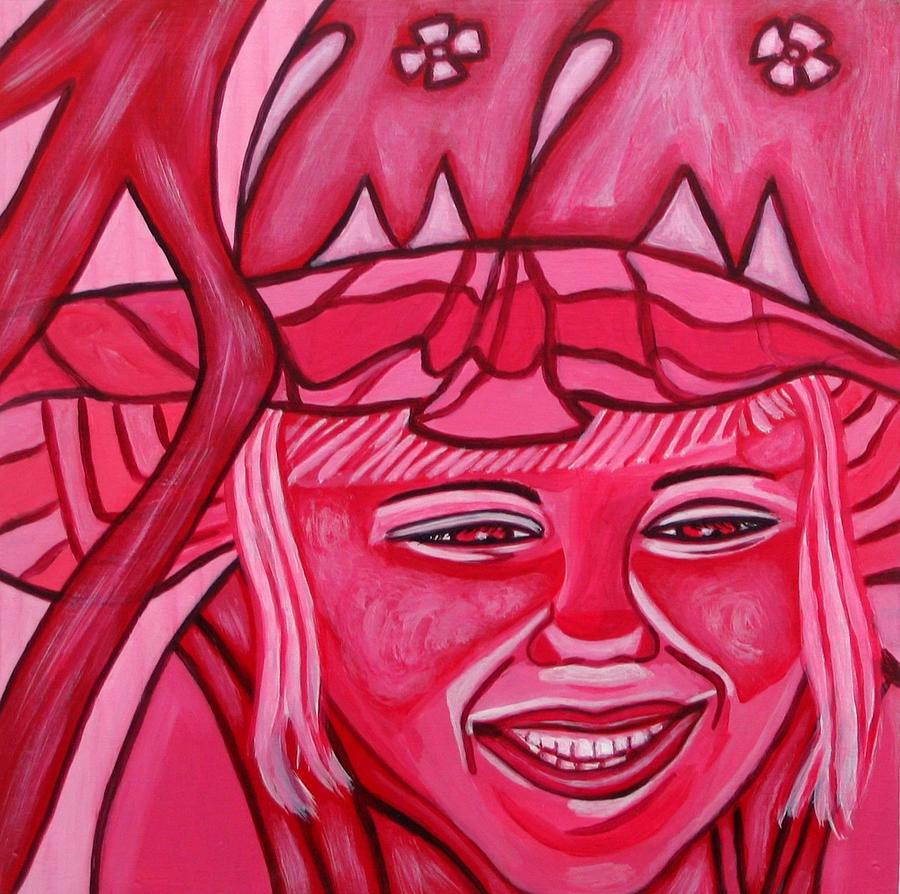 Shades of Laughter Red Painting by Sandra Marie Adams