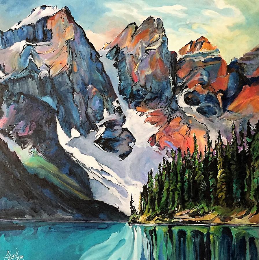 Mountains Landscape Painting - Shadow Dance by Heather Pant