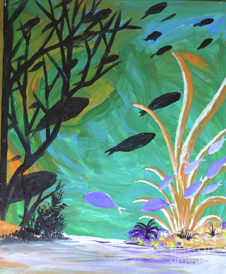 Shadow Fish Painting by James and Donna Daugherty