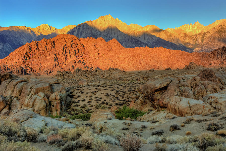 Shadow on Lone Pine Peak, Alabama Hills Photograph by Dan Sniffin