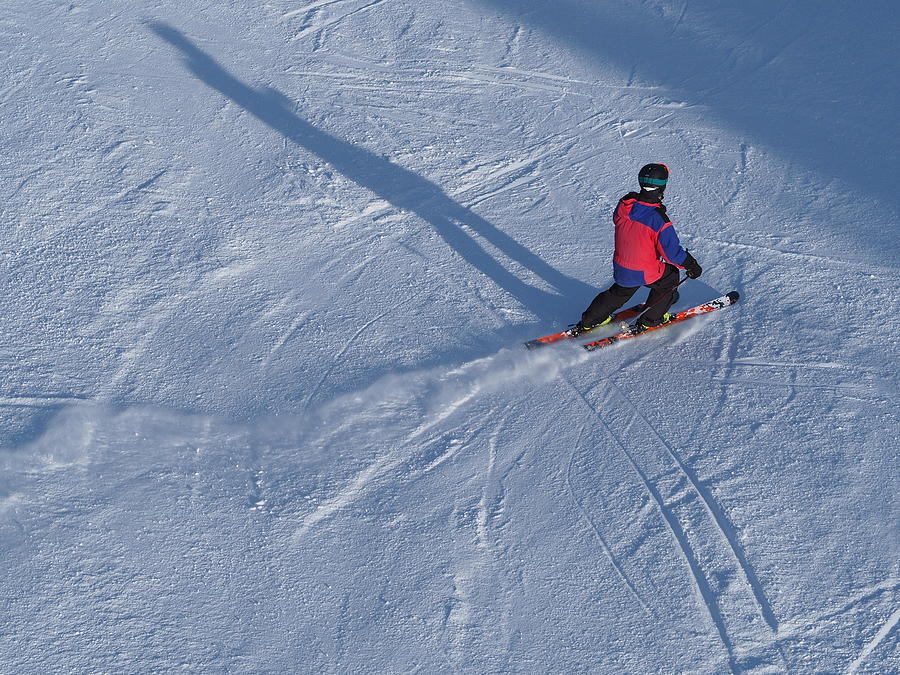 Shadow Skiing Photograph by Jewels Hamrick