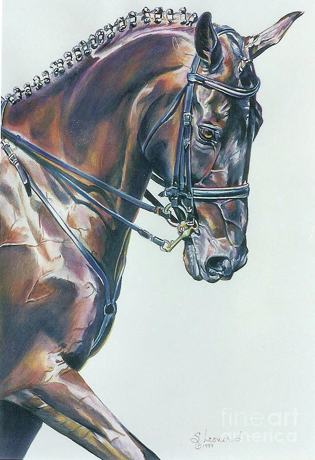 Horse Painting - Shadow by Suzanne Leonard