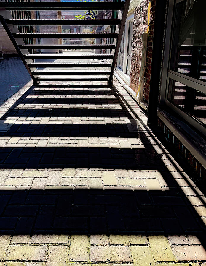 Shadows And Reflections Of The Stairs Photograph by Gary Slawsky