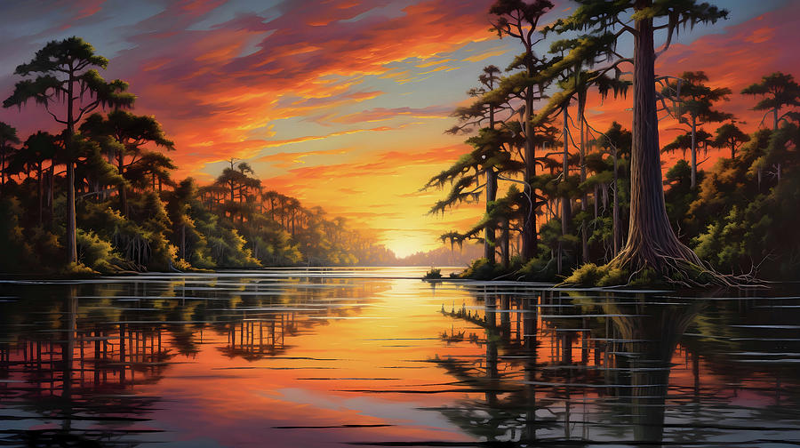 Sunset Digital Art - Shadows and Serenity by Mark Green