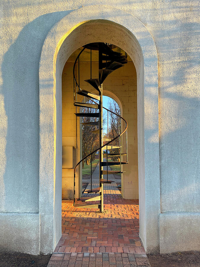 Architecture Photograph - Shadows and Stairs by Denise Harty