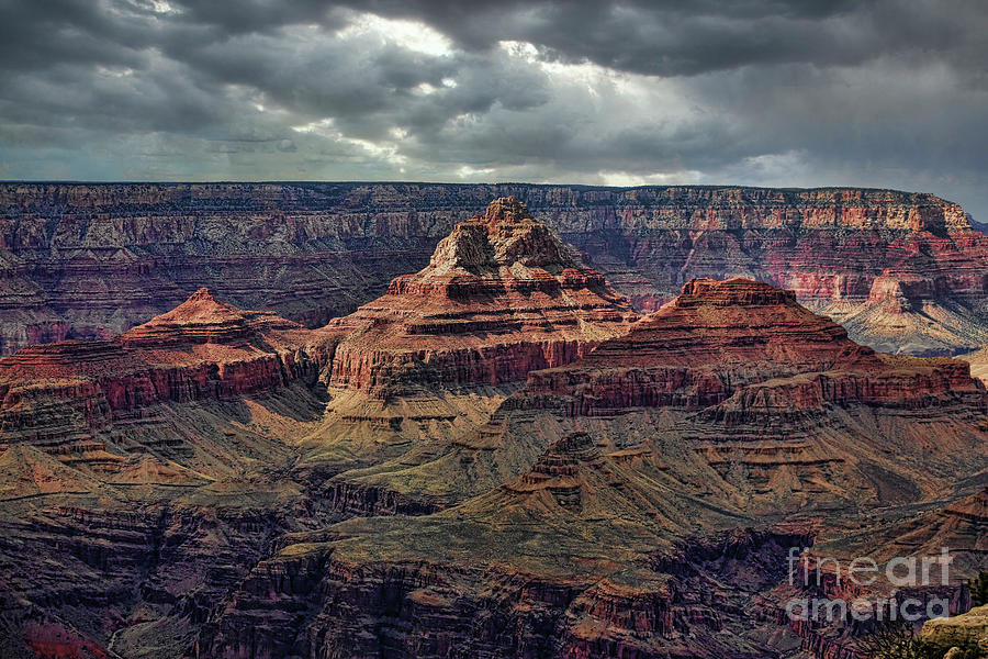 Grand Canyon National Park Photograph - Shadows Clouds Grand Canyon Epic Color  by Chuck Kuhn