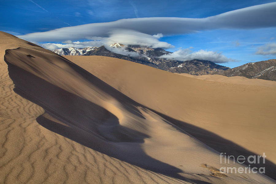 Shadows In The Colorado Great Dunes Photograph by Adam Jewell