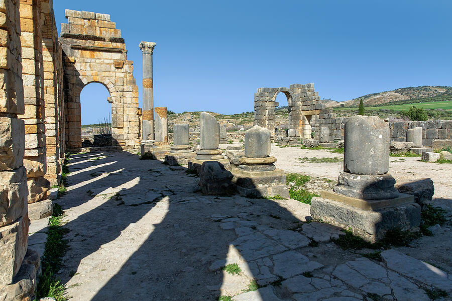 Shadows in Volubilis Photograph by Bill Chardon Shadows in Volubilis Photograph by Bill Chardon