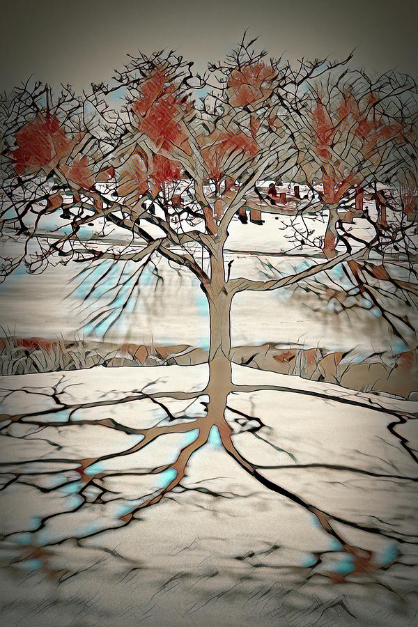 Shadows of the Enchanted Tree fx Digital Art by Dan Carmichael