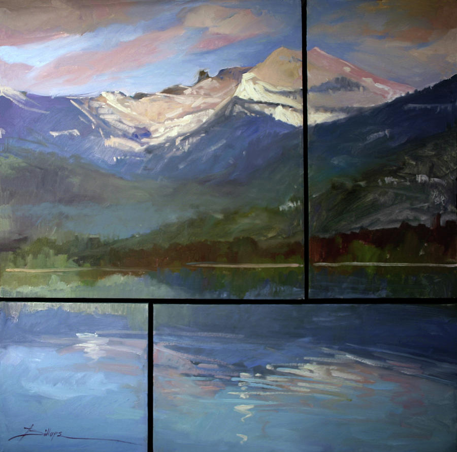 Murals Painting - Shadows of Winter Chimney Rock by Betty Jean Billups Murals Painting - Shadows of Winter Chimney Rock by Betty Jean Billups