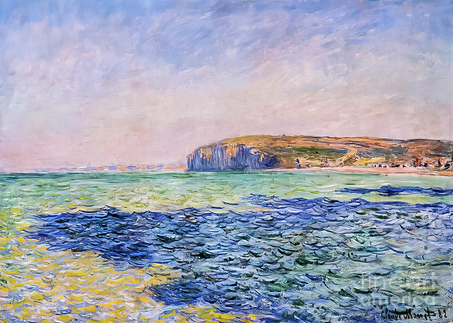 Shadows On The Sea At Pourville By Claude Monet Painting By Claude Monet Pixels