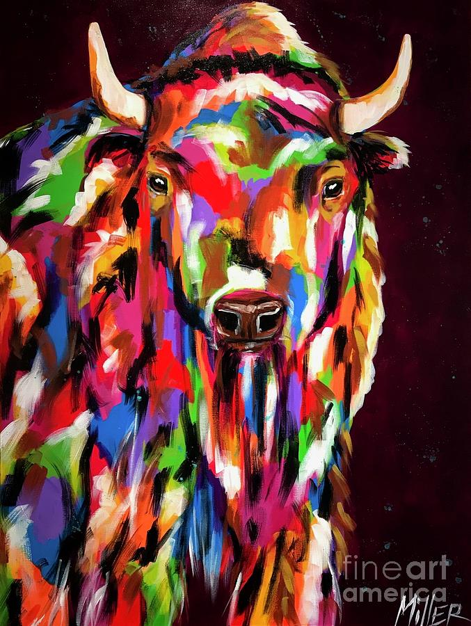 Bison Painting - Shaggy Coat by Tracy Miller