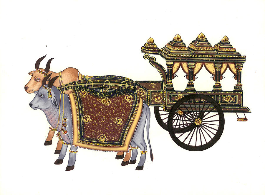 Shahi Bullock Cart Bullock Carriage animal handmade painting indian ...