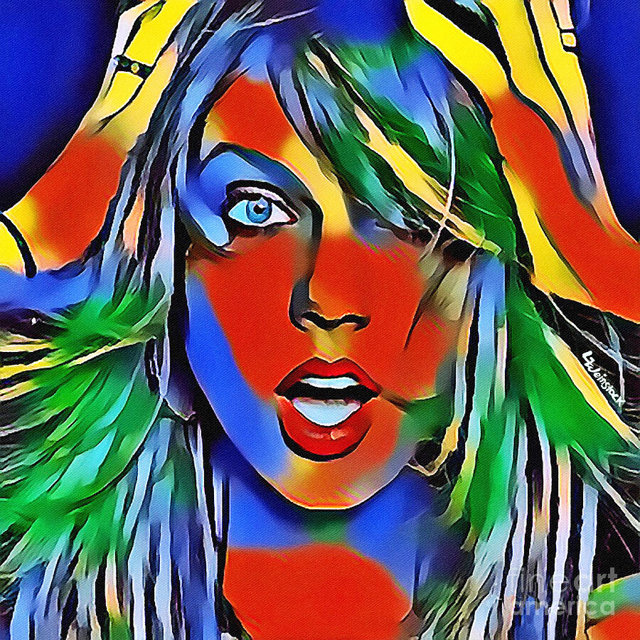 Taylor Swift Calm Down  Painting by Linda Weinstock