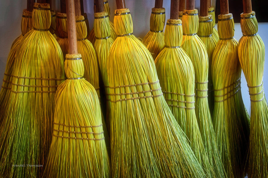 Brooms, Shaker Village at Pleasant Hill, KY Photograph by Wendell Thompson