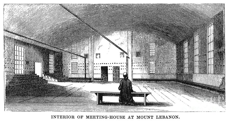 Shaker Meeting House, 1875 Drawing by Granger