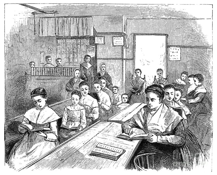 Shaker School, 1875 Drawing by Granger