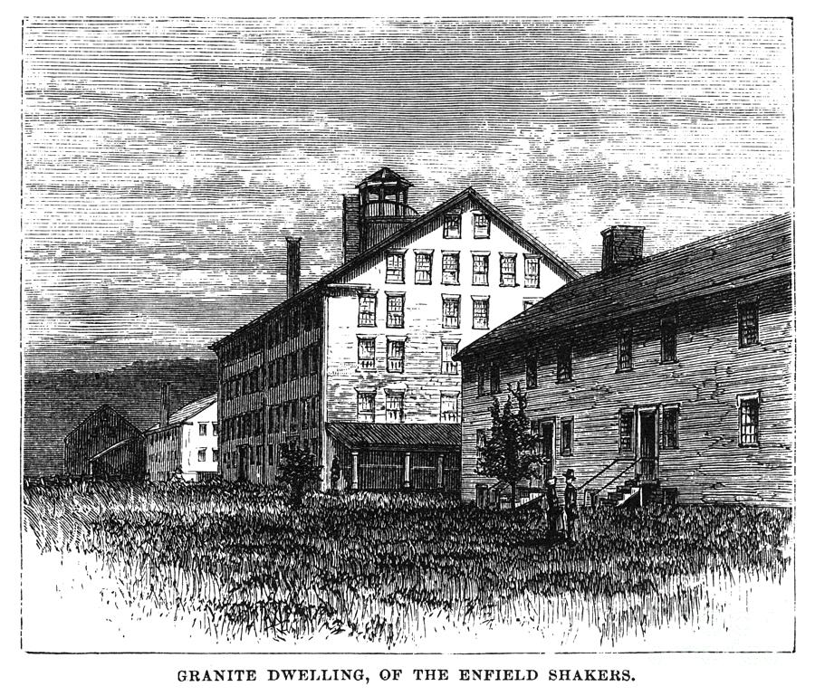 Shakers at Enfield, 1875 Drawing by Granger