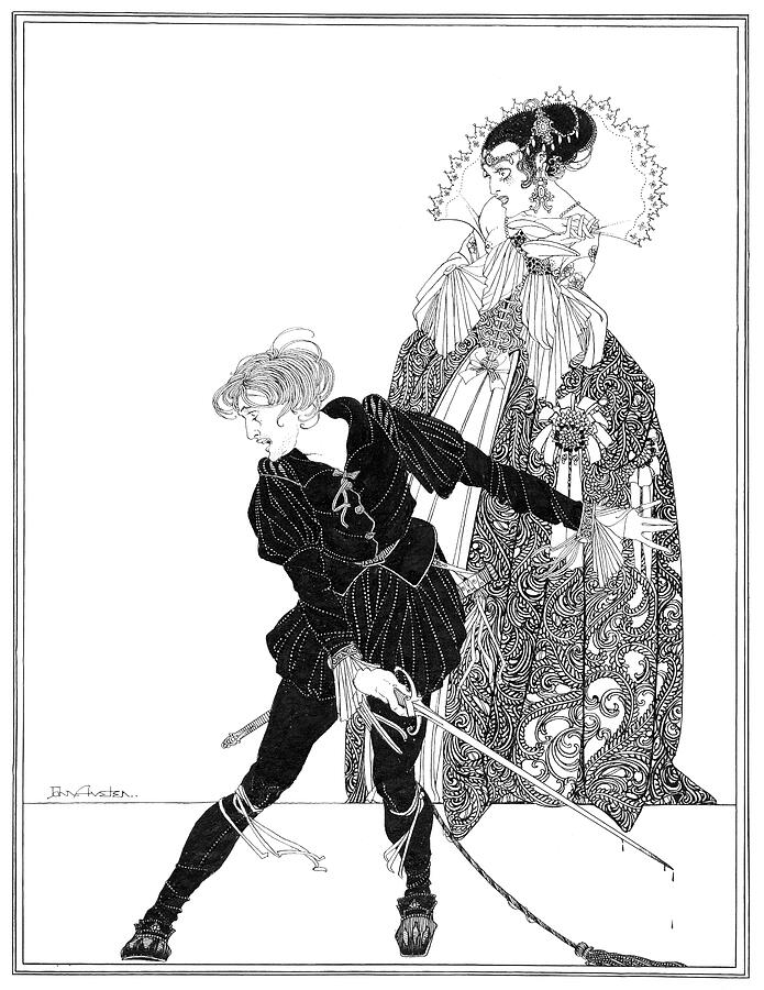 Shakespeare Hamlet illustrations by John Austen - The Duel Drawing by John Archibald Austen