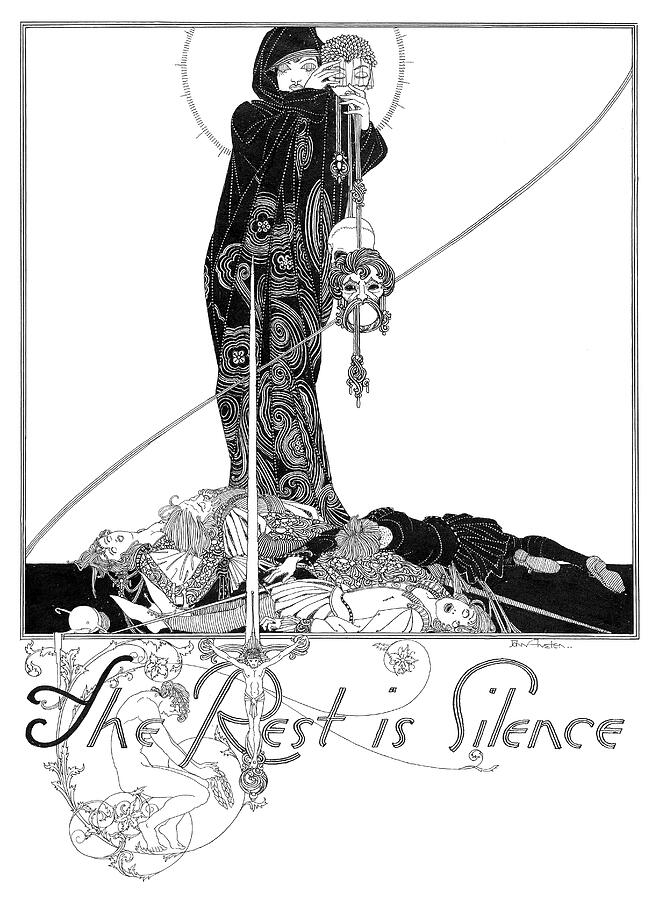 Shakespeare Hamlet illustrations by John Austen - The Rest Is Silence Drawing by John Archibald Austen