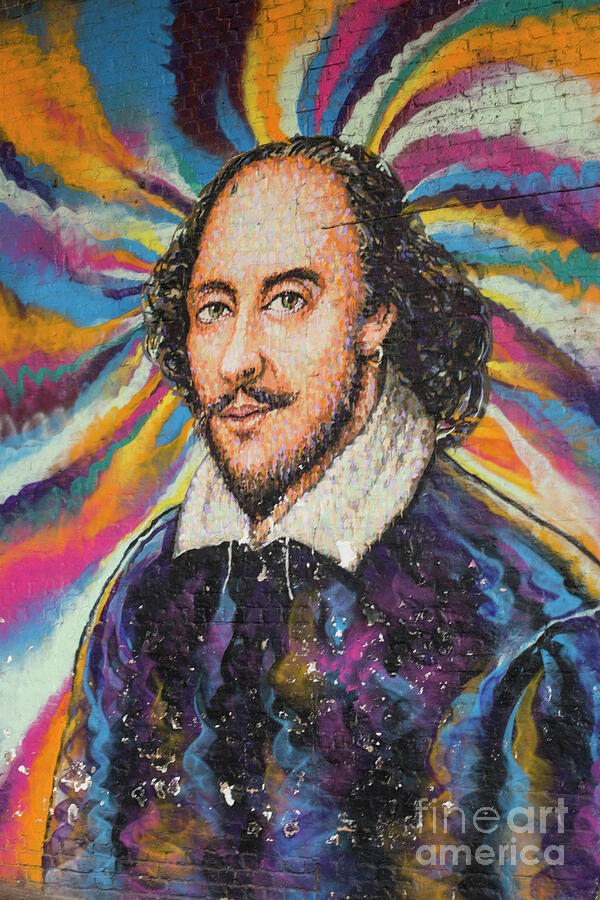 Shakespeare in color street art Photograph by Patricia Hofmeester