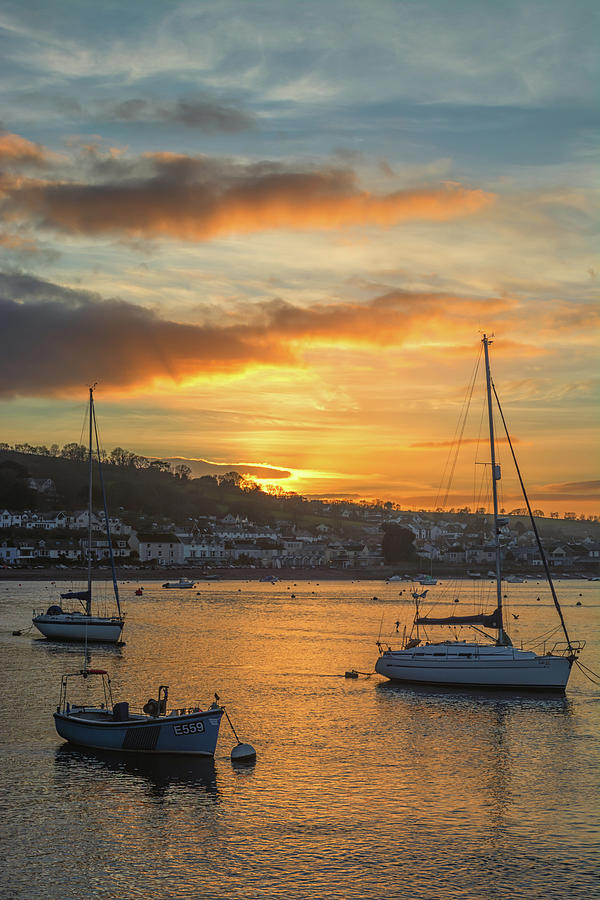 Evening Photograph - Shaldon Sunset 04-02-2020 by A J Paul Evening Photograph - Shaldon Sunset 04-02-2020 by A J Paul