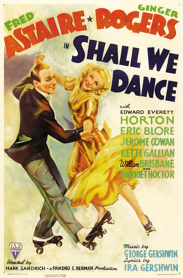 Fred Astaire Mixed Media - Shall We Dance, 1937 -b by Movie World Posters