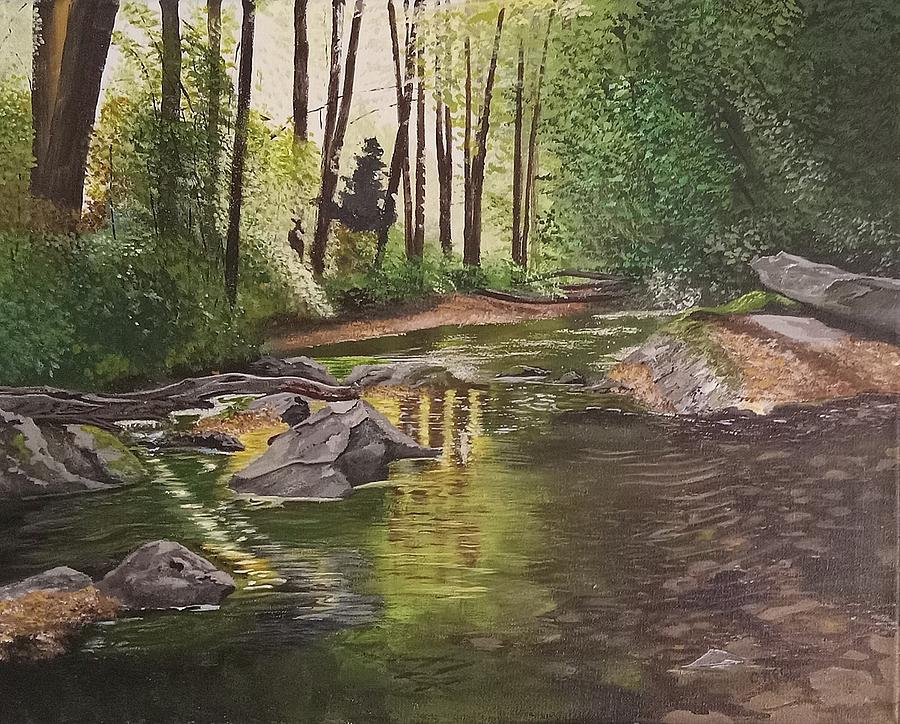 Shallow stream Painting by Kevin Oneal