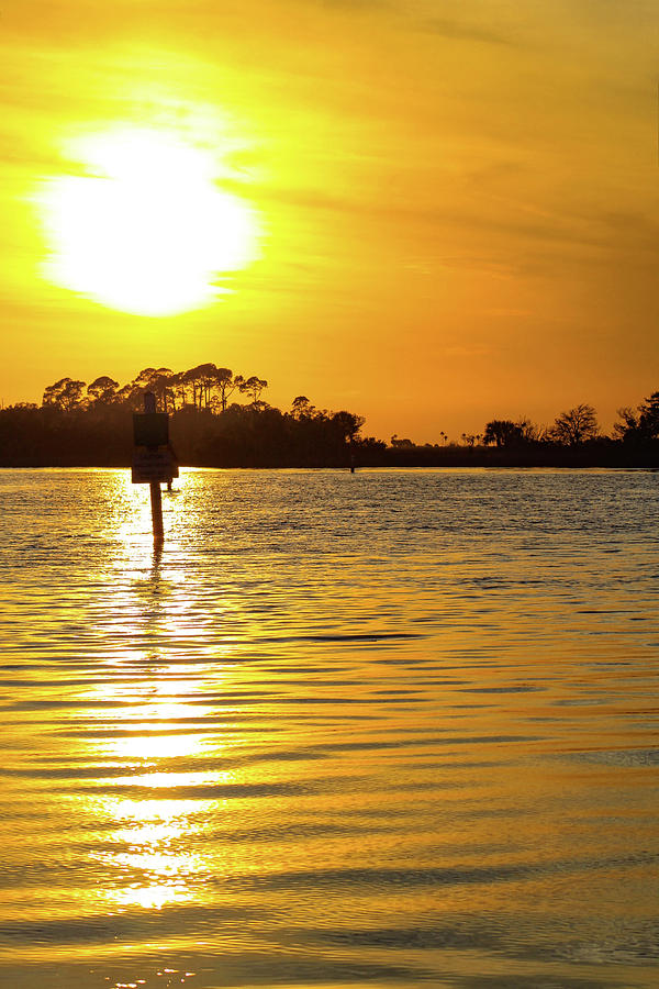 Shallow Water Sunset Photograph