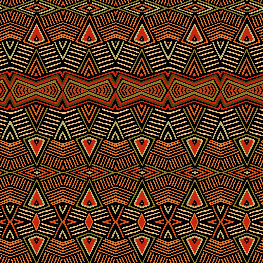 Shaman Tribal Shield Digital Art by Vagabond Folk Art - Virginia Vivier