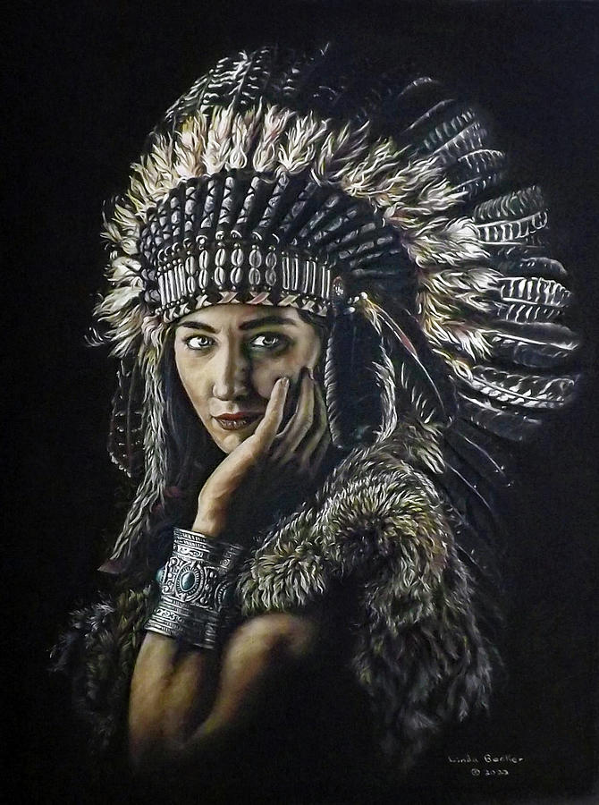 Shaman Woman Painting by Linda Becker
