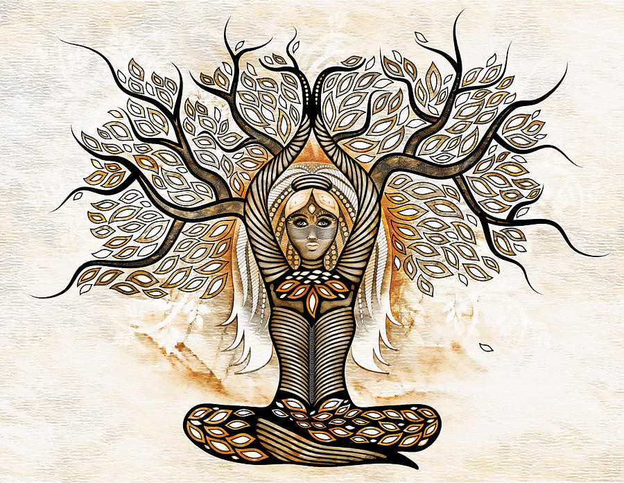 Chakra Centers Lady Tree - WO by Serena King