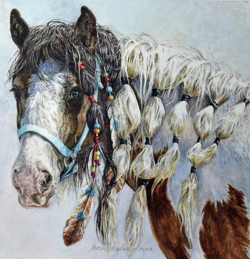 Shamans Spirit Horse Painting by Denise Horne-Kaplan