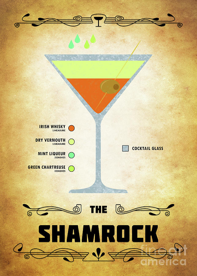 Shamrock Cocktail - Classic Digital Art by Bo Kev