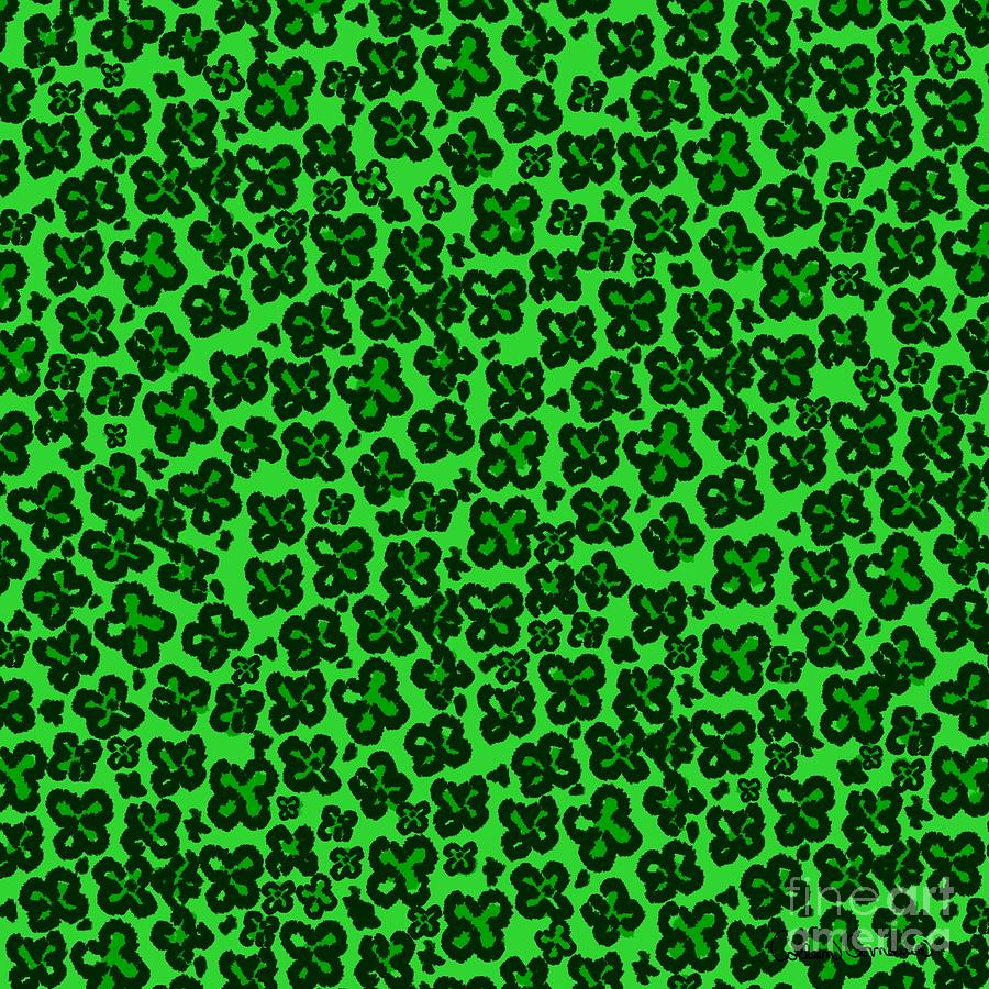 Shamrock Shaped Leopard Print for Saint Patricks Day Photograph by Colleen Cornelius