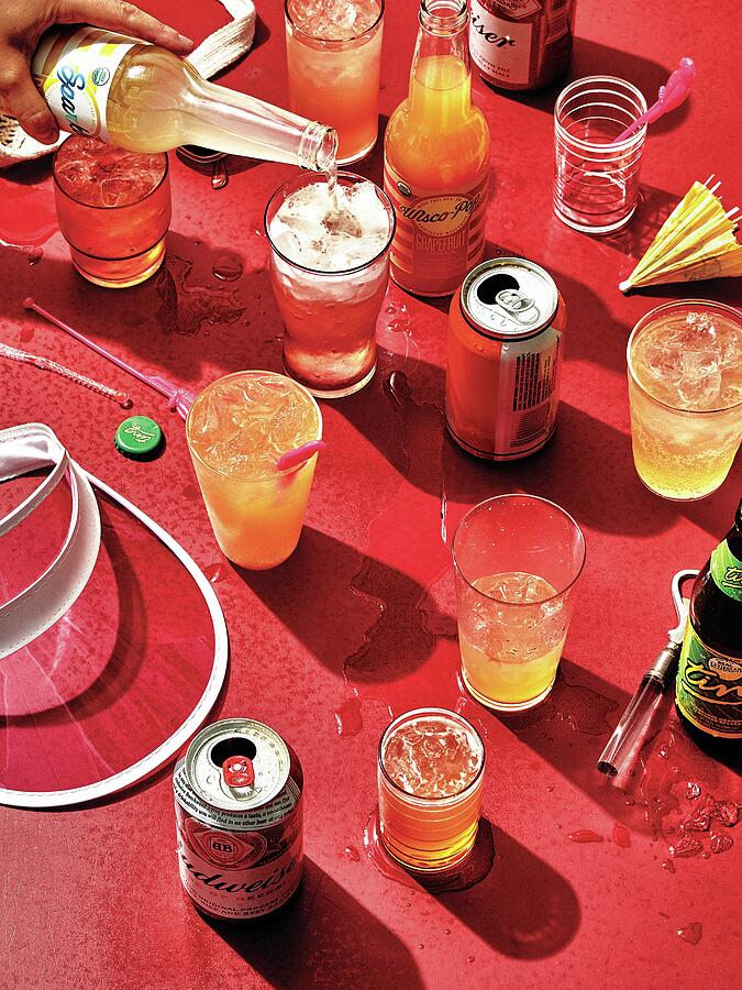 Shandies on a Red Table Photograph by Alex Lau Shandies on a Red Table Photograph by Alex Lau