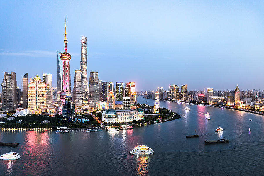 Shanghai Pudong Skyline Photograph by DuKai photographer