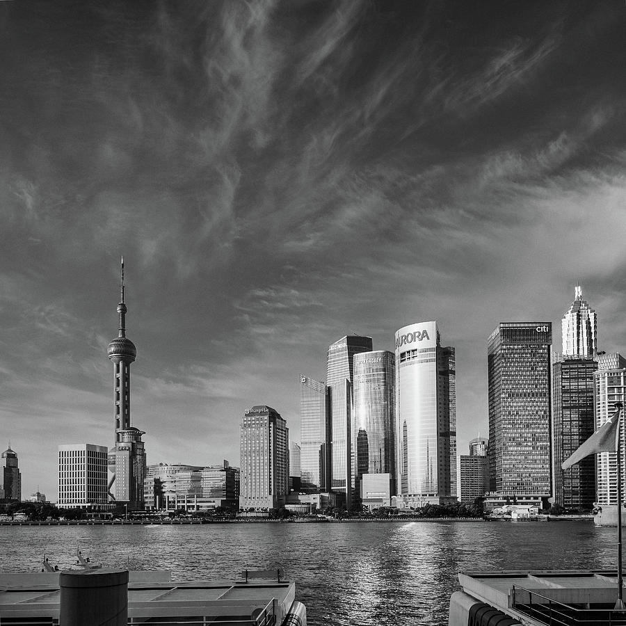 Shanghai Skyline - Bound by Elegance Photograph by Benoit Bruchez
