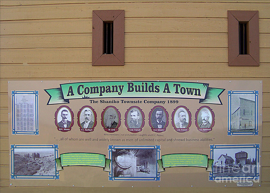 Shaniko - A Company Builds a Town - Mural Photograph by Charles Robinson