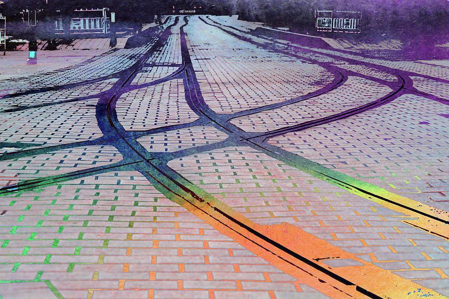 Shapes of Tracks And Crossings Digital Art by RC Studio