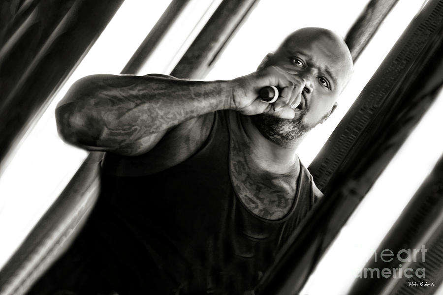 Shaquille ONeal Black And White Photograph by Blake Richards