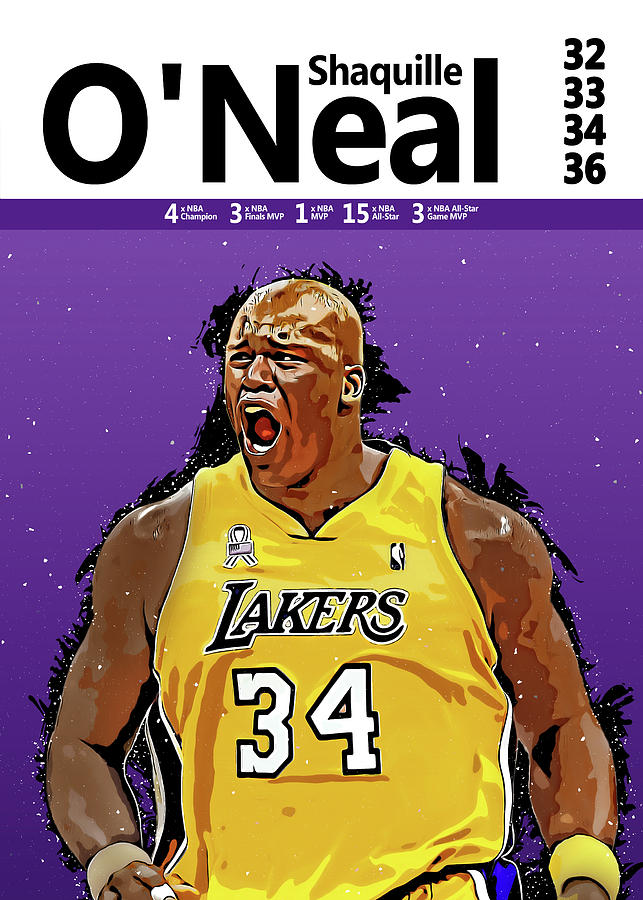 Shaquille O'Neal Mixed Media by My Digital Mind | Pixels