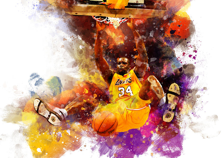 Shaquille Oneal Nba Stars Nba Player Digital Art By Afrio Adistira Fine Art America 