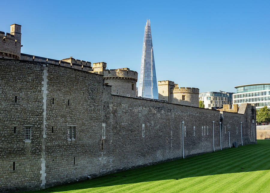 Shard Skyscraper Rises Above Tower Of London Photograph