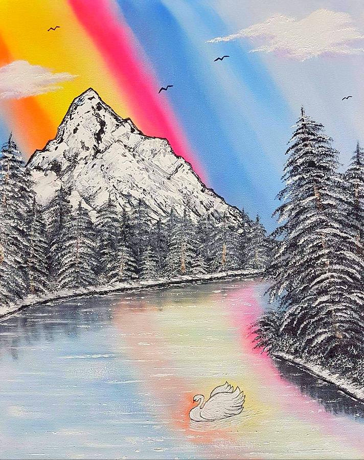 Share The Rainbow Love Glowing Painting