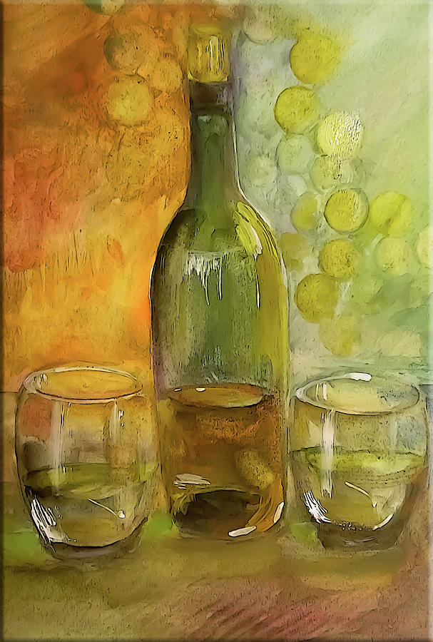 Shared New Wine For Two Painting by Lisa Kaiser
