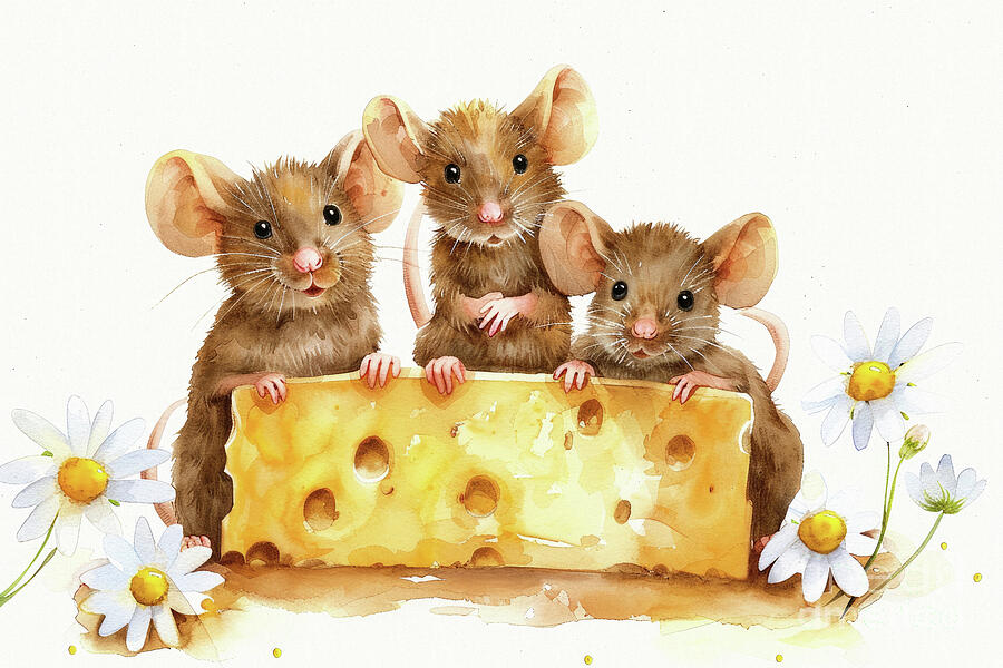 Sharing A Block Of Swiss Painting by Tina LeCour Sharing A Block Of Swiss Painting by Tina LeCour