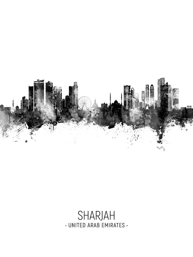 Sharjah Skyline #18 Digital Art by Michael Tompsett