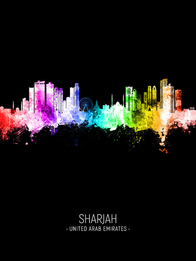 Sharjah Skyline #20 Digital Art by Michael Tompsett